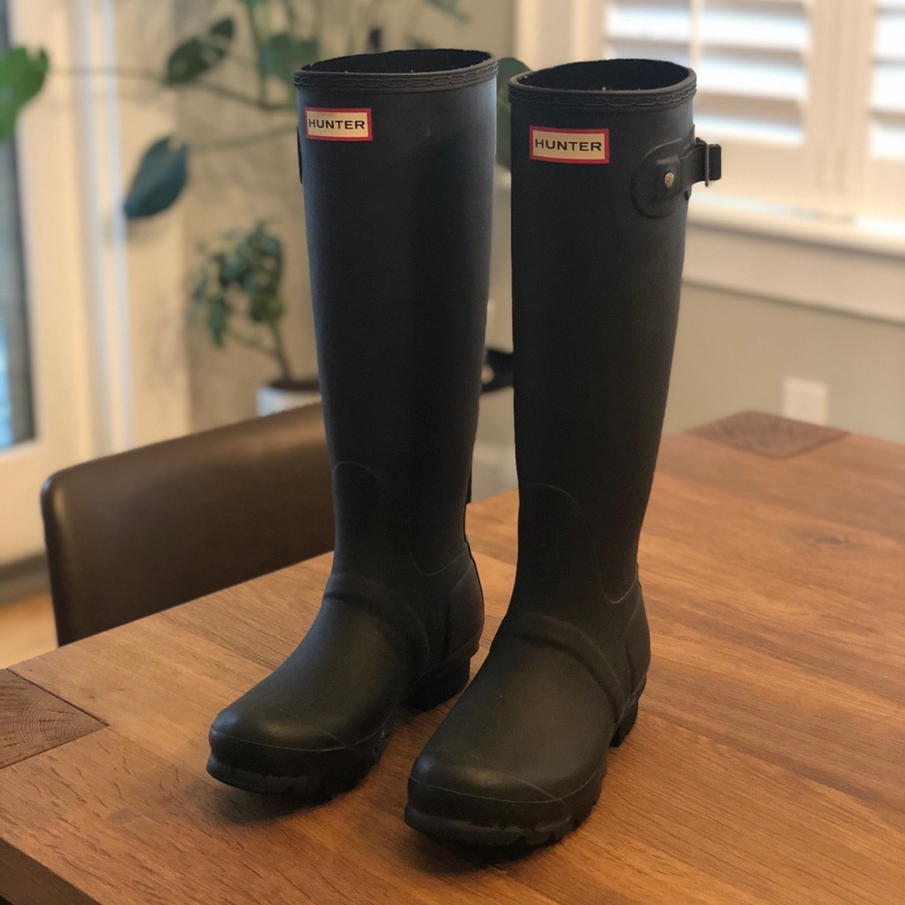 Tall Matte Black Hunter Boot